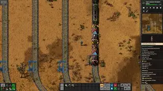 Factorio Modded: мод Krastorio 2, часть 25: кольцевая сеть и железнодорожное депо