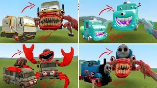 EVERYTHING TURNED INTO MONSTERS:ICECREAM CRAB, CAR CARTOON EATER, EATERCRAB THOMAS...in Garry's Mod!