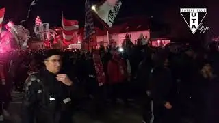 Ultras Arad revine pe stadion - marșul suporterilor arădeni