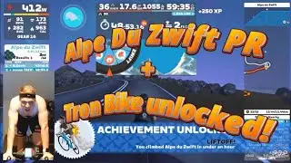 ⚡Power breaking Week⚡-  Alpe Du Zwift PR + 30/45 min Power PR's + TRON bike unlocked!