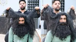 ''VERY VERY LONG HAIR! Homeless To Handsome / Incredible Transformation