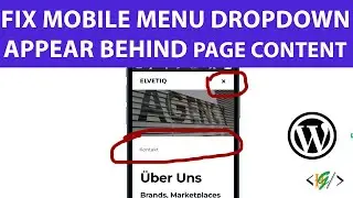 Как исправить проблему с отображением выпадающего меню за контентом в мобильной версии WordPress