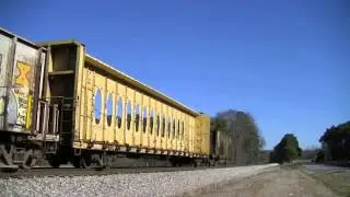 2/16/14: Along the Abbeville Sub with Long Freights and a Pair of YN2 AC60's