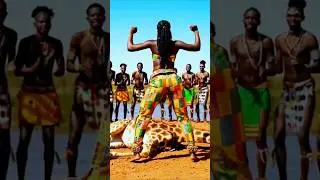 🔥 African Tribal Dance & Cooking | Zebra Feast with Traditional Music 🎶🦒🌍 | #shorts