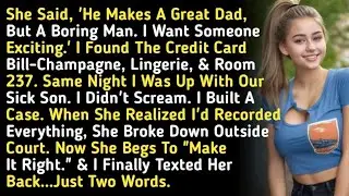 She Said, 'He Makes A Great Dad, But A Boring Man. I Want Someone Exciting.' I Found The Credit 