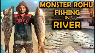 Monster Rohu Fishing in RIVER #rohufishing #bigrohufishing #monsterfishing #fishingindia #trending
