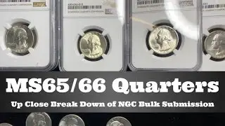 MS65 / MS66 Washington Quarters - Up Close Break Down of Recent NGC Bulk Submission of BU silver 25&cent;