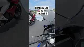 SBM 250 beat R15 in top speed 😂 #r15 #sbm250 #motovlog #moto