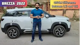 BREZZA 2022 | ORVM Difference between LXI and Vxi 🤔| Use of ORVM Electrical foldable and Adjustable|