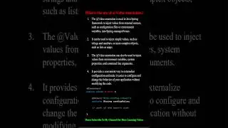 What is the use of @Value annotation