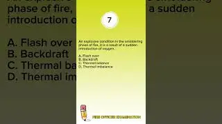 FOE Question no. 03 #foe  #fireofficerexam