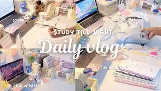 ✨ Cozy Daily Vlog 🌷 Temu Haul + Study With Me + Self Care & Desk Makeover