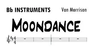 Moondance Bb Instruments Sheet Music Backing Track Play Along Partitura