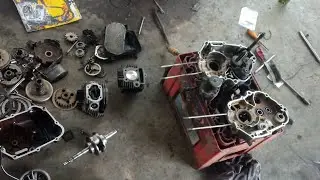 Proses merangkai mesin astrea grand dari nol..