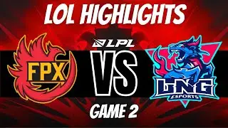 FPX vs LNG - Highlights - GAME 2 | LPL Summer 2023