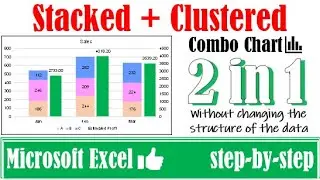 Combinar gr&aacute;ficos de barras apiladas y agrupadas en Excel