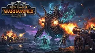 《Total War: Warhammer 3》吸血鬼海岸重砲轟炸！貝絲女王毀滅打擊 諾提拉斯駕駛幽靈船巨像硬扛矮人火線