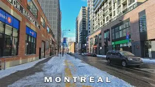 Montreal Walking from Griffintown to Downtown - December 2021