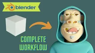 Blender 3D Character Creation (Timelapse) Sculpting+retopolgy+texture ll CG Grab