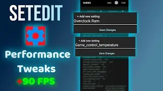Increase performance with Set Edit Improve RAM and CPU