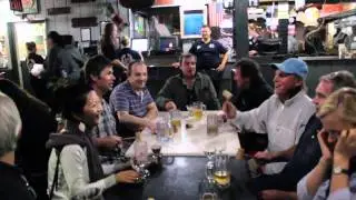 Otto & His German crew hammer it out at the Rustic Inn