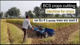 Bcs reaper binder for crops with in 2 wheel drive
