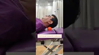 Releasing of occiput muscles using tennis ball  for migraine, tension, headache.  NOIDA 9818027076