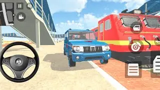 🤯Franklin 🆕 Modified Jeep V Train Race Challenge In Indian bike Thief Auto Simulator GTA Games 🎯💥