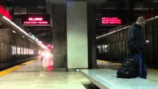Millbrae Train Arriving at Glen Park BART (HD)