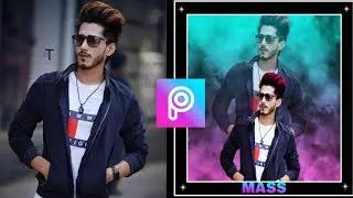 How to create dual color smoke background changeing editing ||picsart ||