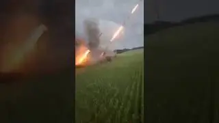 Massive Barrage! Multiple Rocket Launcher System (MLRS) Firing in the Field