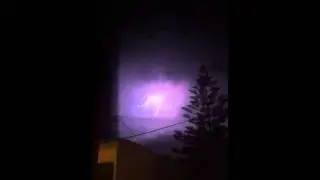 Amazing lightning storm Italy