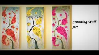 Amazing Wall Decor Art |DIY|  Wall hanging | paper craft | canvas Art