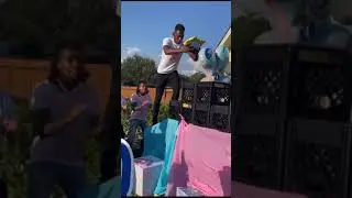 Crate challenge gender reveal 😂👩🏽&zwj;🤝&zwj;👨🏿