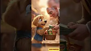 😭 poor puppy chips bech raha hain😢...#ai #cartoon #poorpuppy #animahal #animals #animalshorts