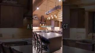These countertops go great in a rustic home! #logcabin #cabin #loghome