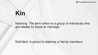 Kin Meaning