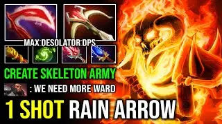 WTF 100% Machine Gun Right Click Unlimited Skeleton Army Max Desolator Heavy Crit Clinkz Dota 2