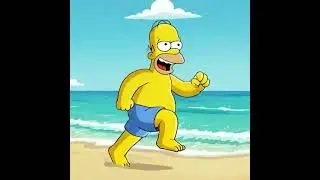 Homer deportista playero #homerosimpson #ias #simpsons #humor