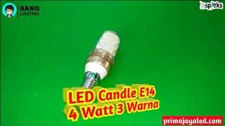 LED candle E14 4 Watt 3 Warna - Prima Jaya LED
