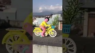 Yellow Cycle Boy Cycling in Thailand Mountain 🚴🏻&zwj;♀️🫂 #trending #viral #funny #Comedy #youtubeshorts