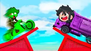¡CHOCAMOS con SUPER AUTOS en el AIRE! 😱🚚 ¡CARRERA CARA a CARA con SRTACATANA y SRJUANCHO! 😂 - Sandy
