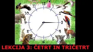 KOLIKO JE URA - LEKCIJA 3: ČETRT IN TRIČETRT