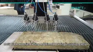 WMT Multi blade waterjet cutting machine for cutting insulation cotton