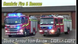 *DOUBLE TURNOUT* Barrows Two Pumps Responding to House Fire! ~ Cumbria Fire & Rescue