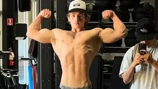 Rising Strength: Young Bodybuilder Flexing Pure Power