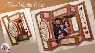 Tri Shutter Card Tutorial | How to make a Tri Shutter card | DIY Card ideas