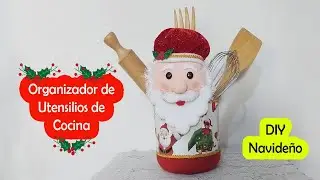 Útil y Hermoso Decorativo Organizador para Utensilios de Cocina/ DIY Navideño