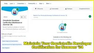 Maintain Your Omnistudio Developer Certification for Summer '24 | Easy Quiz Solution Tips