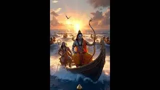Lord sri ram travelling in sea
